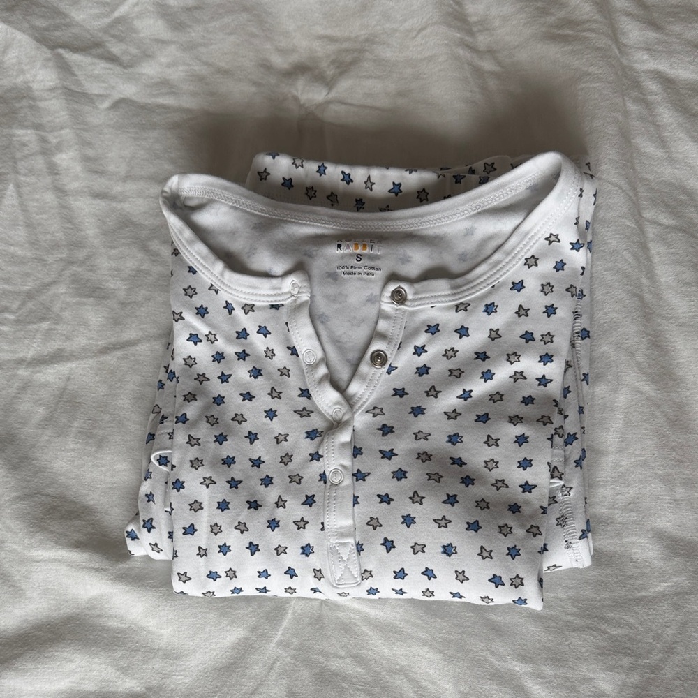 Roller Rabbit White and Blue Star Pajama Set